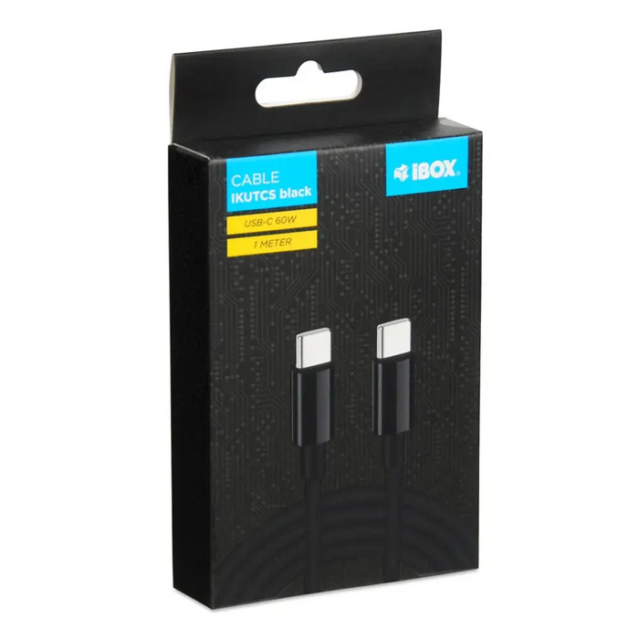 iBOX IKUTC USB-C кабел 60W 1m Черен