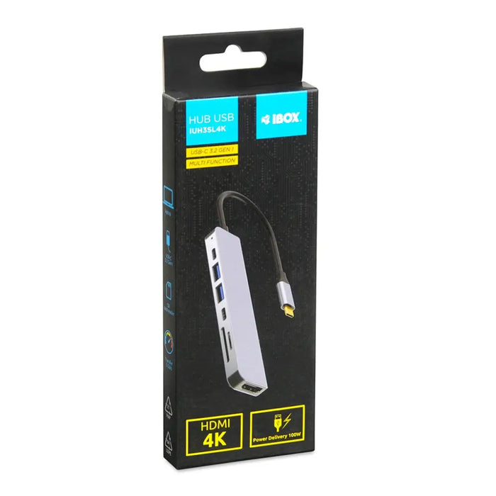 iBox IUH3SL4K интерфейсен хъб USB Type-C 5000 Mbit/s