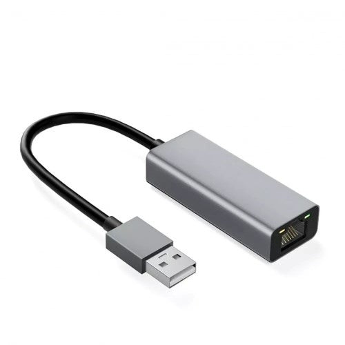 Адаптер алуминиев RJ45 до USB Typ-A 10/100/1000 Mb/s