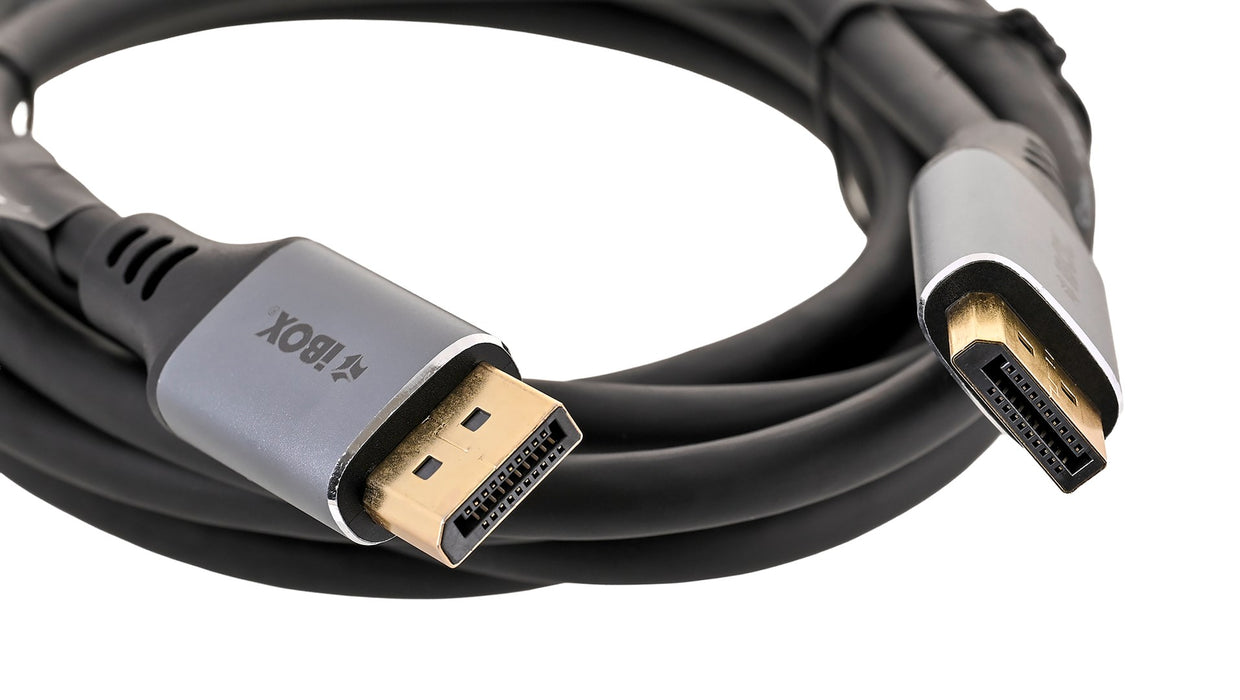 iBox ITVDP013 DisplayPort кабел 4K 60Hz златен щепсел 3 м