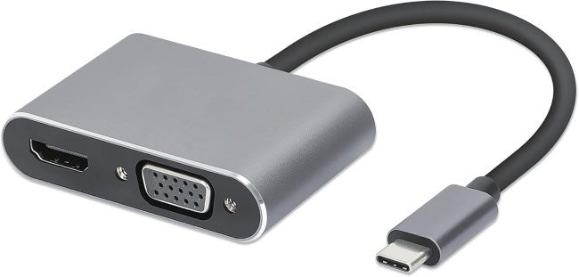 iBox IUHCHDVGA USB Type-C хъб 4-в-1 USB 3.0 + PD 100W + HDMI 4K 30Hz + VGA Full HD