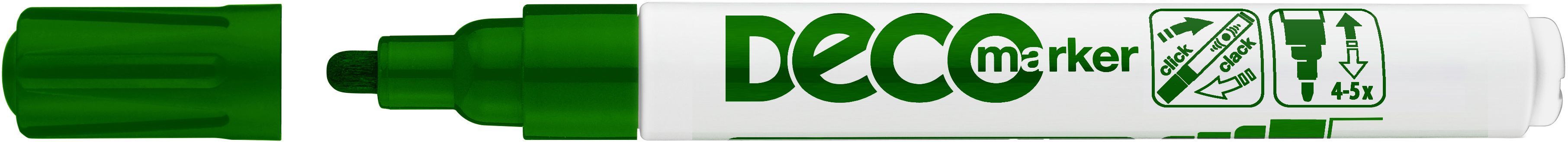 Перманентен маркер Ico Deco - объл връх, зелен