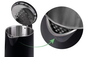 IDEAL Кана 1.7 л, стоманено тяло, мощност 1500 W, черна