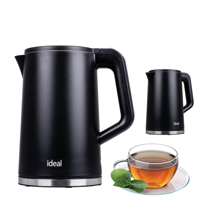 IDEAL Кана 1.7 л, стоманено тяло, мощност 1500 W, черна