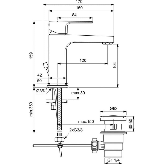 СМЕСИТЕЛ IDEALSTANDARD ESLA