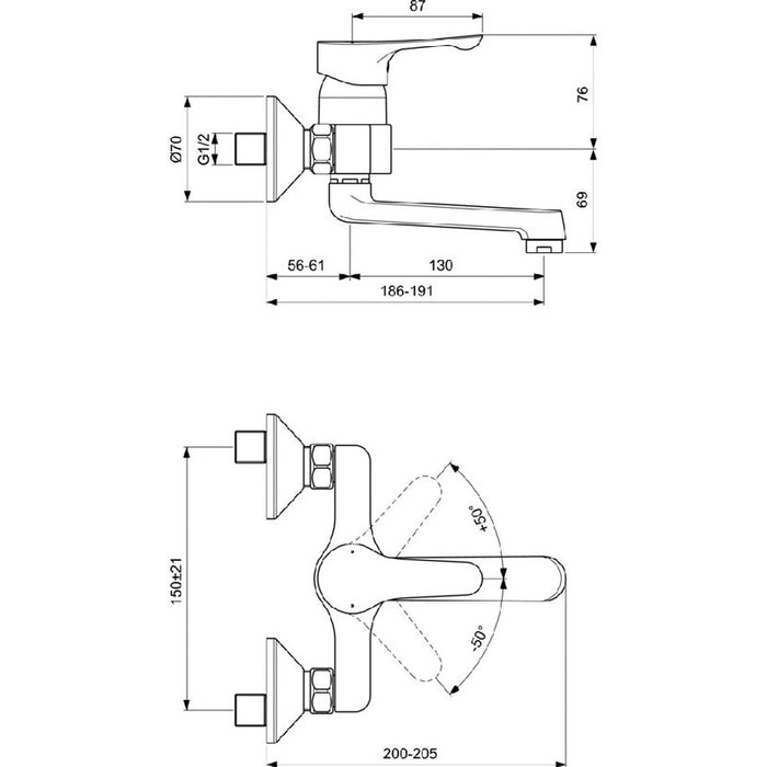 СМЕСИТЕЛ IDEALSTANDARD ALPHA