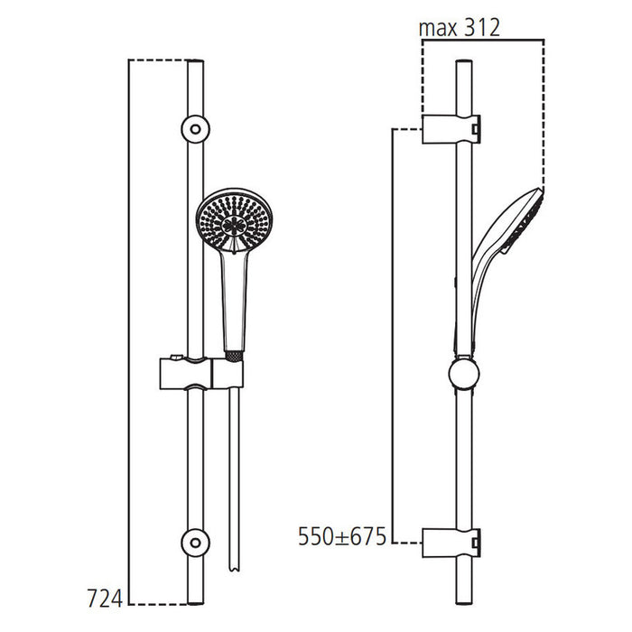 ДУШ КОМПЛЕКТ IDEALSTANDARD IDEALRAIN B9508AA