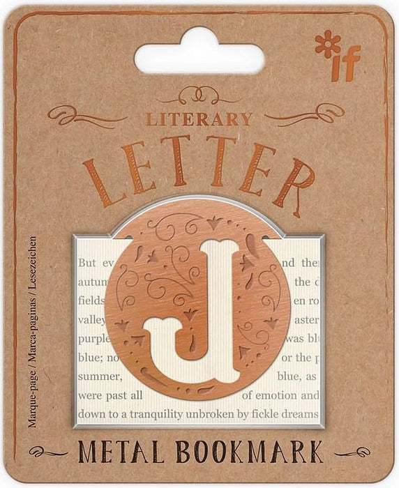 Метален книгоразделител IF Vintage - Буква J
