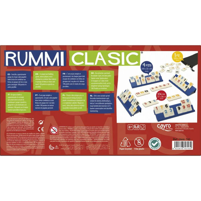 Игра Cayro Rummi (ES-PT-EN-FR-IT-DE)