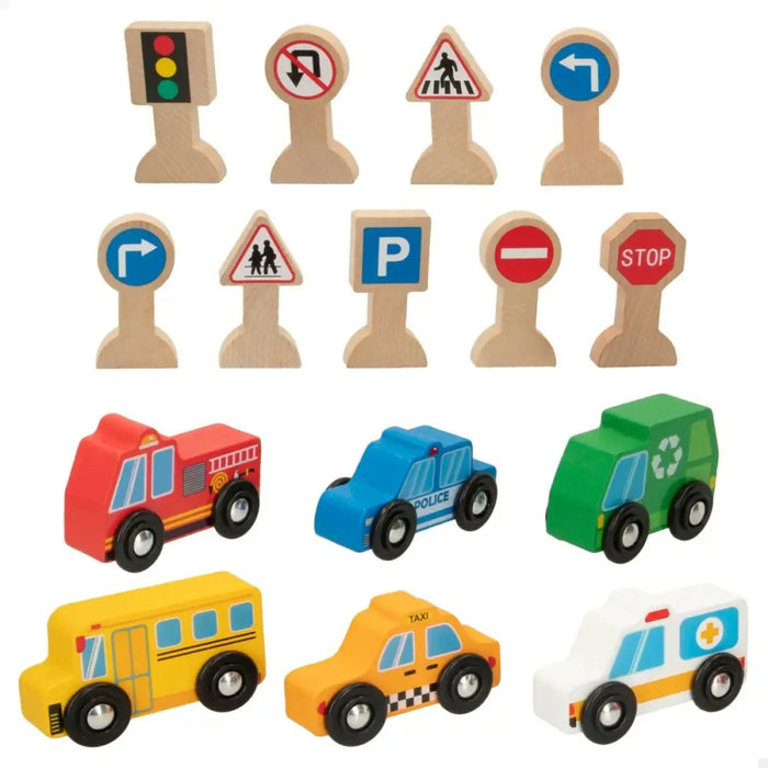 Игра Комплект Превозни Средства Woomax 15 Части (6 броя)