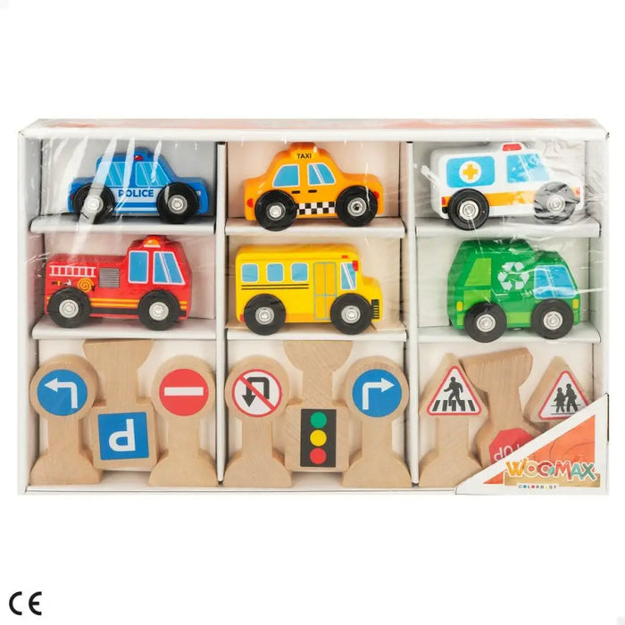 Игра Комплект Превозни Средства Woomax 15 Части (6 броя)