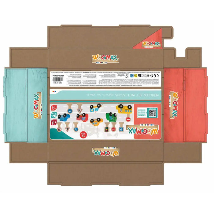 Игра Комплект Превозни Средства Woomax 15 Части (6 броя)