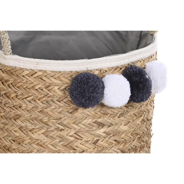 Игра на Кошници DKD Home Decor Естествено влакно Помпони 40