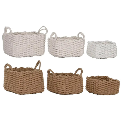 Игра на Кошници Home ESPRIT Въже 28 x 28 x 18 cm