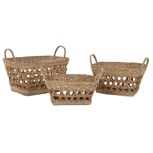 Игра на Кошници Home ESPRIT Морска трева Тропически 45 x 35