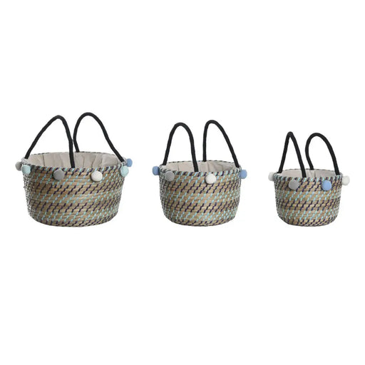 Игра на Кошници DKD Home Decor Помпони 43 x 43 x 43 cm