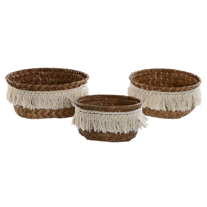 Игра на Кошници Home ESPRIT Естествено влакно Boho Износени