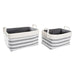 Игра на Кошници DKD Home Decor Райета 40 x 30 x 23 cm Сив