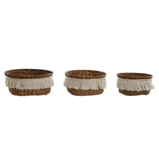 Игра на Кошници Home ESPRIT Естествено влакно Boho Износени