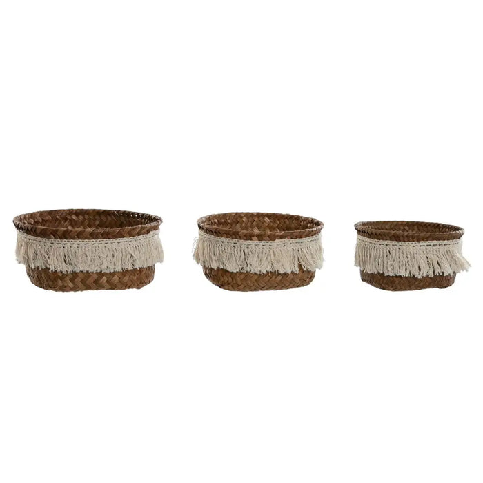Игра на Кошници Home ESPRIT Естествено влакно Boho Износени