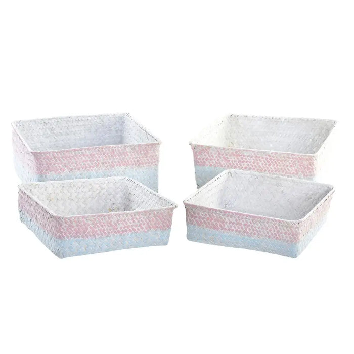 Игра на Кошници DKD Home Decor Естествено влакно