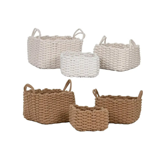Игра на Кошници Home ESPRIT Въже 28 x 28 x 18 cm