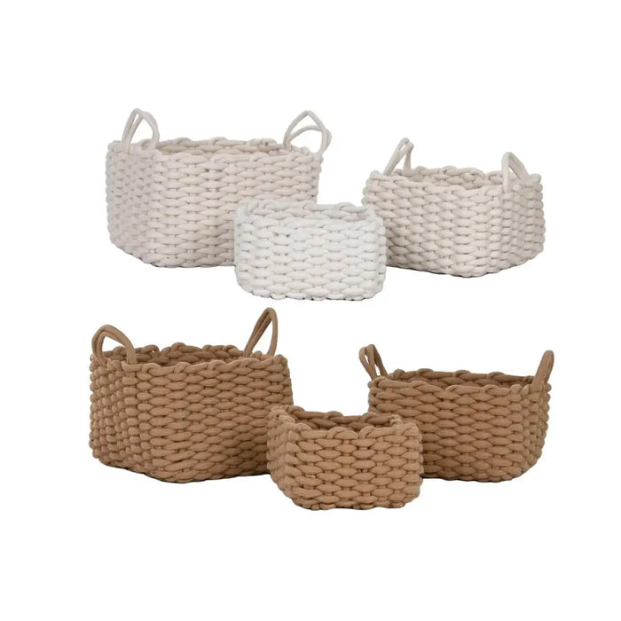 Игра на Кошници Home ESPRIT Въже 28 x 28 x 18 cm