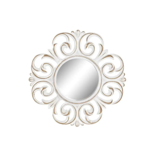 Игра на Огледала DKD Home Decor Кристал Златен Бял PP 2