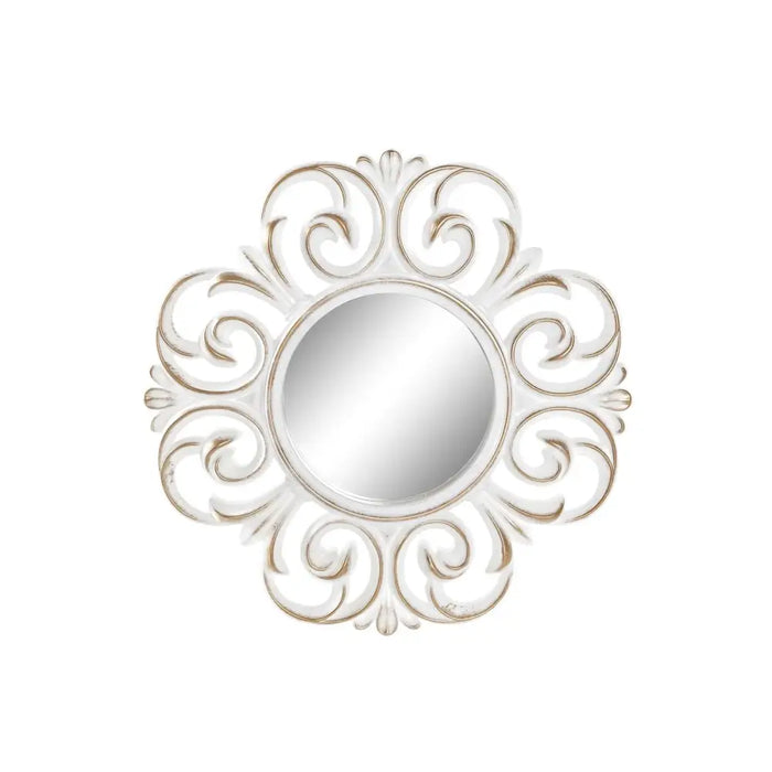 Игра на Огледала DKD Home Decor Кристал Златен Бял PP 2