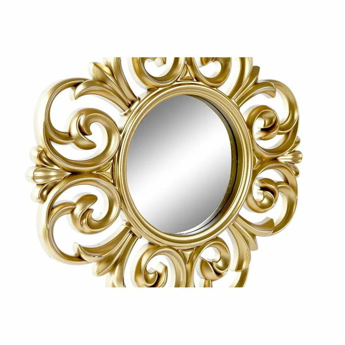 Игра на Огледала DKD Home Decor Кристал Златен Бял PP 2