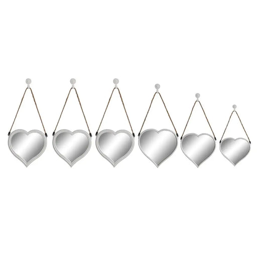Игра на Огледала DKD Home Decor Scandi Кристал Бял
