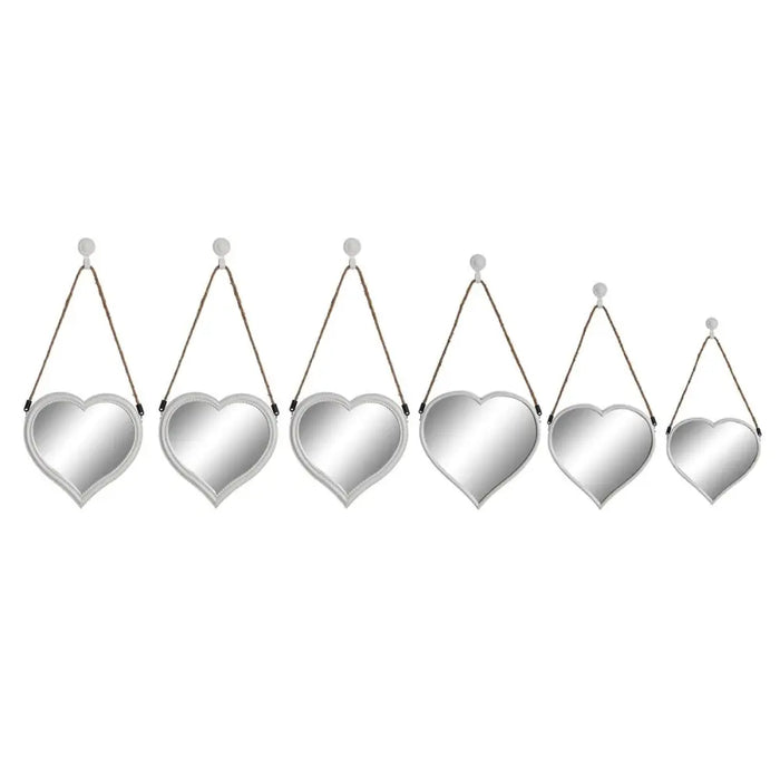 Игра на Огледала DKD Home Decor Scandi Кристал Бял