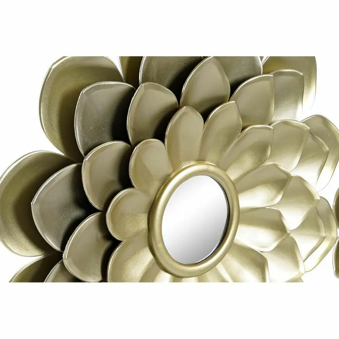 Игра на Огледала DKD Home Decor Огледало Шампанско Златен
