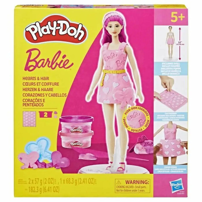 Игра от Пластелин Play-Doh Barbie Hearts & Hair Многоцветен