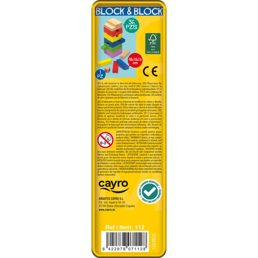 Игра за Умения Cayro Block and block 36 Части