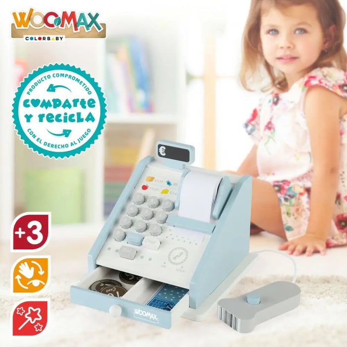 Играчка Касов Апарат Woomax 18 Части 4 броя 18 x 15 x 18 cm