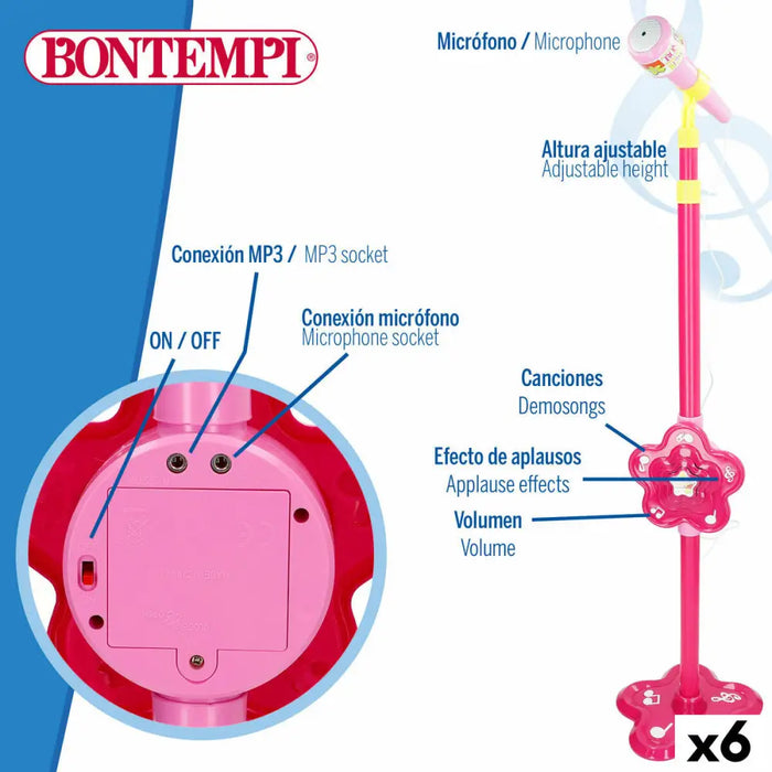 Играчка микрофон Bontempi 20 x 105 x 20 cm (6 броя)