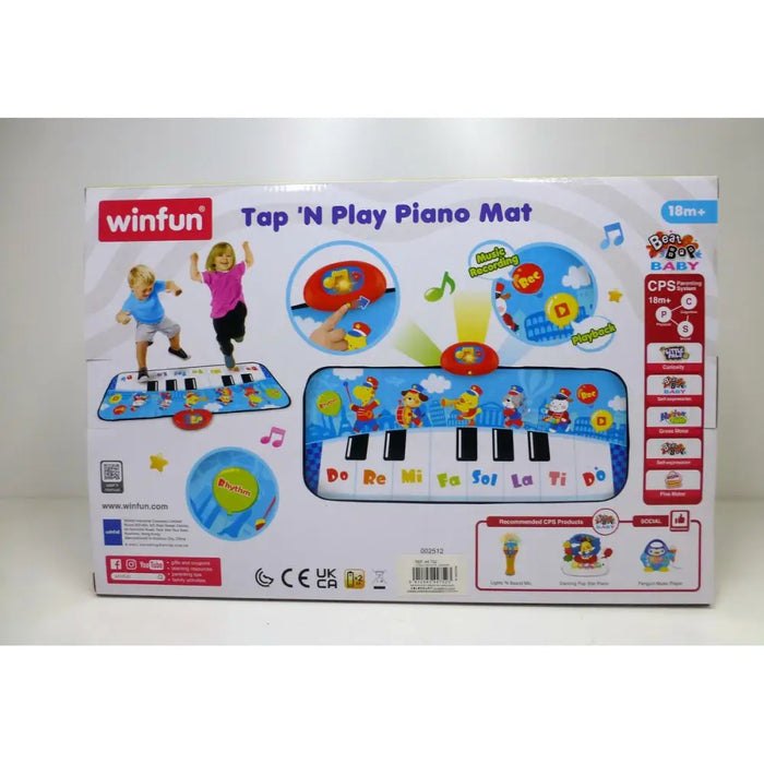 Играчка пиано Winfun 90 x 0,5 x 38 cm Син Животни (6 броя)