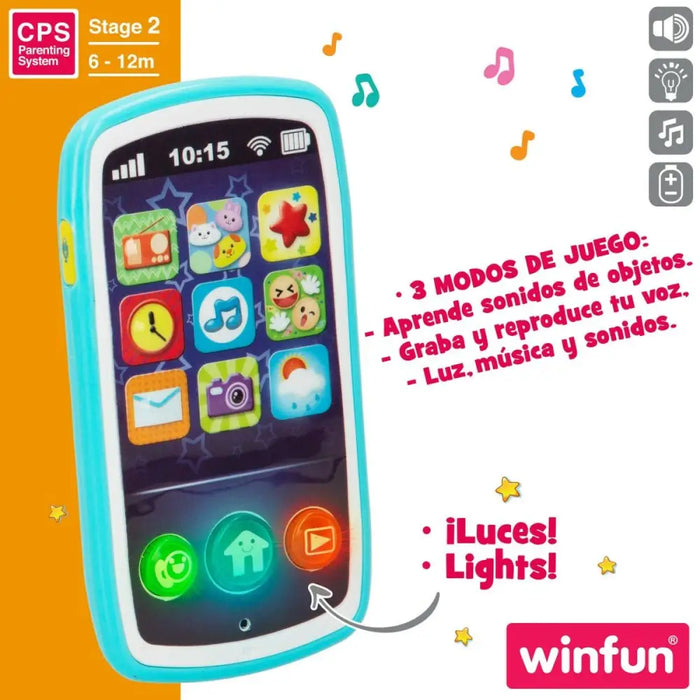 Играчка Телефон Winfun 7,5 x 14 x 2 cm (6 броя)