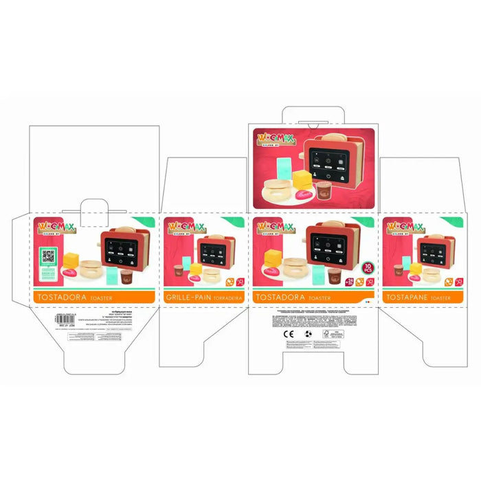 играчка Тостер Woomax 10 Части 18,5 x 12,5 x 7,5 cm (4 броя)