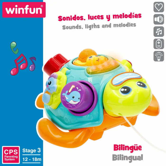 Играчка за дърпане Winfun 23 x 12 x 23 cm Костенурка