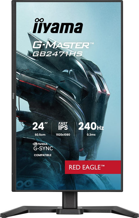 iiyama G-MASTER GB2471HS-B1 компютърен монитор 60.5 см (23.8") 1920 x 1080 пиксела Full HD Черен
