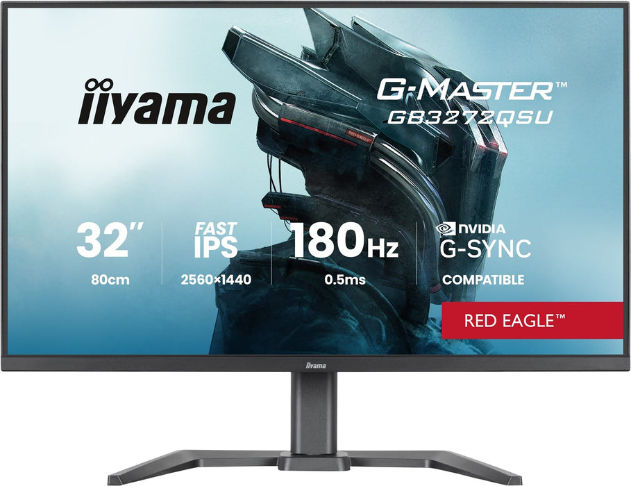 iiyama G-MASTER GB3272QSU-B1 компютърен монитор 80 см (31.5") 2560 x 1440 пиксела Quad HD LED Черен