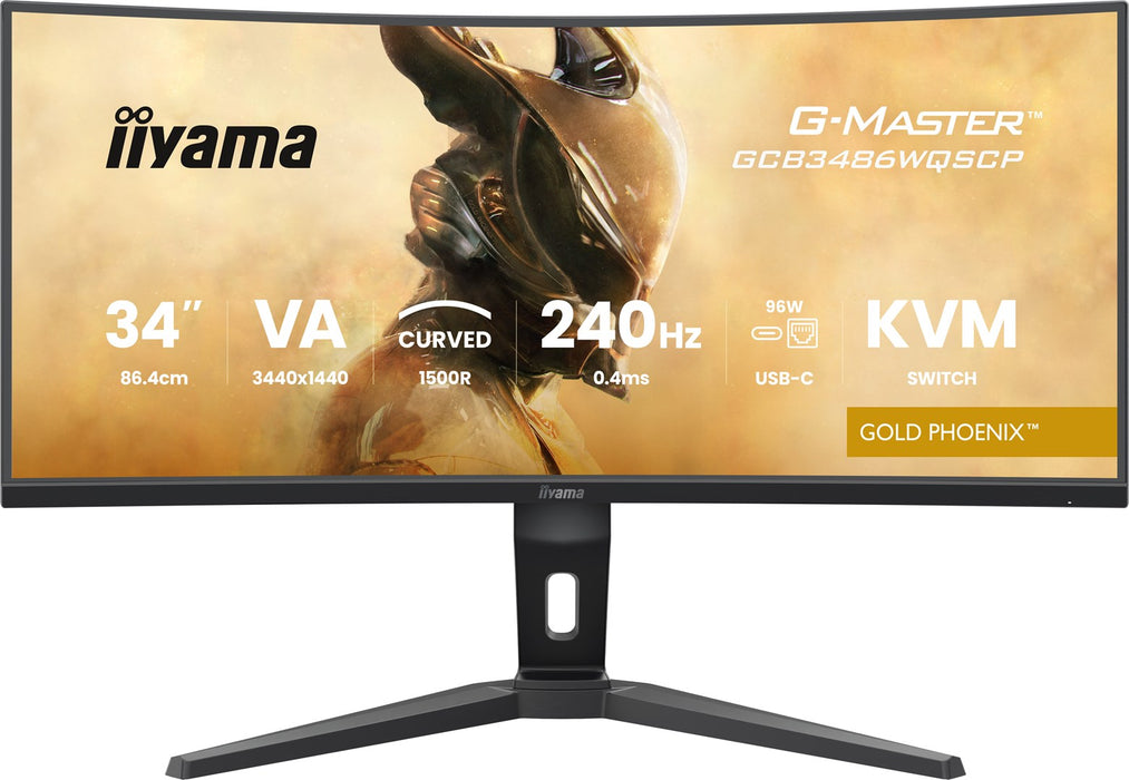 iiyama G-MASTER GCB3486WQSCP-B1 компютърен монитор 86.4 см (34") 3440 x 1440 пиксела UltraWide Quad HD Черен