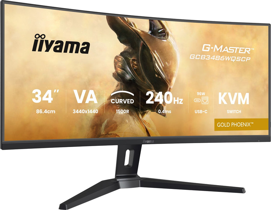 iiyama G-MASTER GCB3486WQSCP-B1 компютърен монитор 86.4 см (34") 3440 x 1440 пиксела UltraWide Quad HD Черен