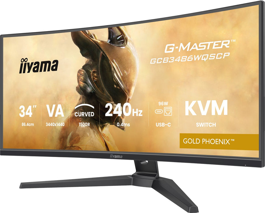iiyama G-MASTER GCB3486WQSCP-B1 компютърен монитор 86.4 см (34") 3440 x 1440 пиксела UltraWide Quad HD Черен