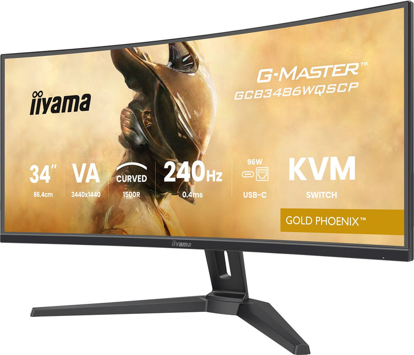 iiyama G-MASTER GCB3486WQSCP-B1 компютърен монитор 86.4 см (34") 3440 x 1440 пиксела UltraWide Quad HD Черен