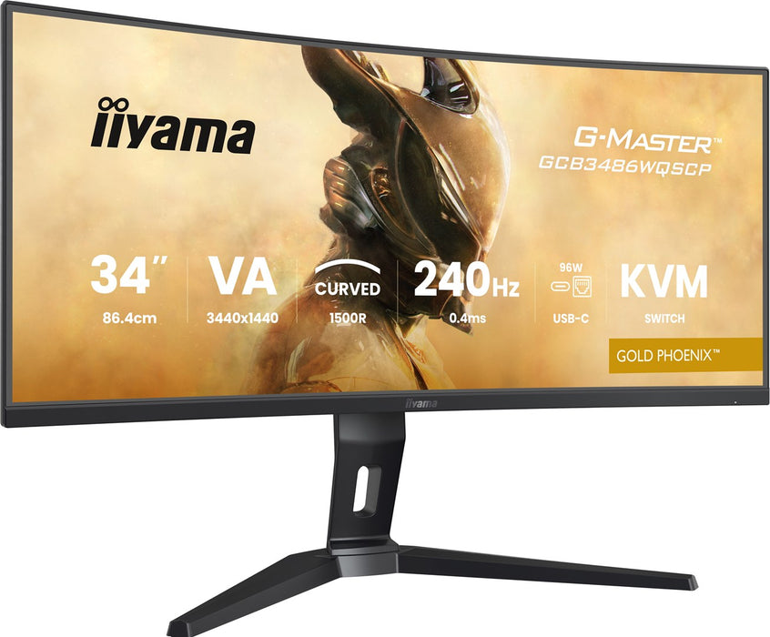 iiyama G-MASTER GCB3486WQSCP-B1 компютърен монитор 86.4 см (34") 3440 x 1440 пиксела UltraWide Quad HD Черен