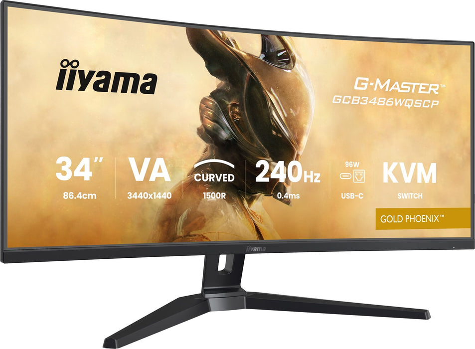 iiyama G-MASTER GCB3486WQSCP-B1 компютърен монитор 86.4 см (34") 3440 x 1440 пиксела UltraWide Quad HD Черен