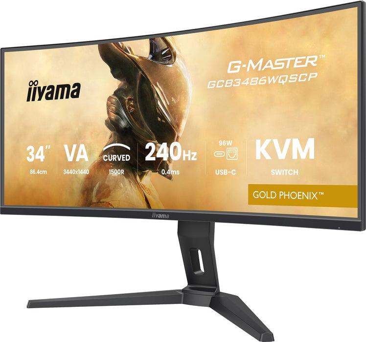 iiyama G-MASTER GCB3486WQSCP-B1 компютърен монитор 86.4 см (34") 3440 x 1440 пиксела UltraWide Quad HD Черен